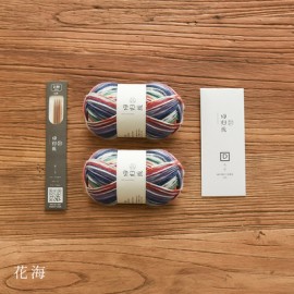 回歸線。知足。段染襪材料包。花海